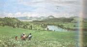 The Rhine Near Sackingen (nn02) Hans Thoma